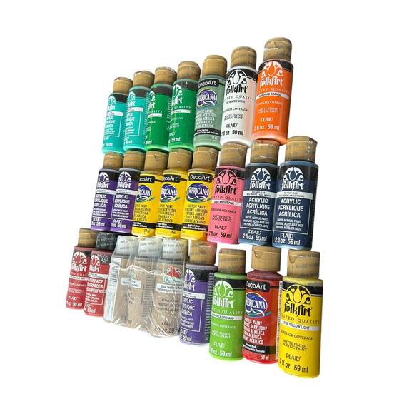 FolkArt Americana Acrylic Paint Multi Color 24 - 2 Oz Squeeze Bottles Unopened - Picture 3 of 3
